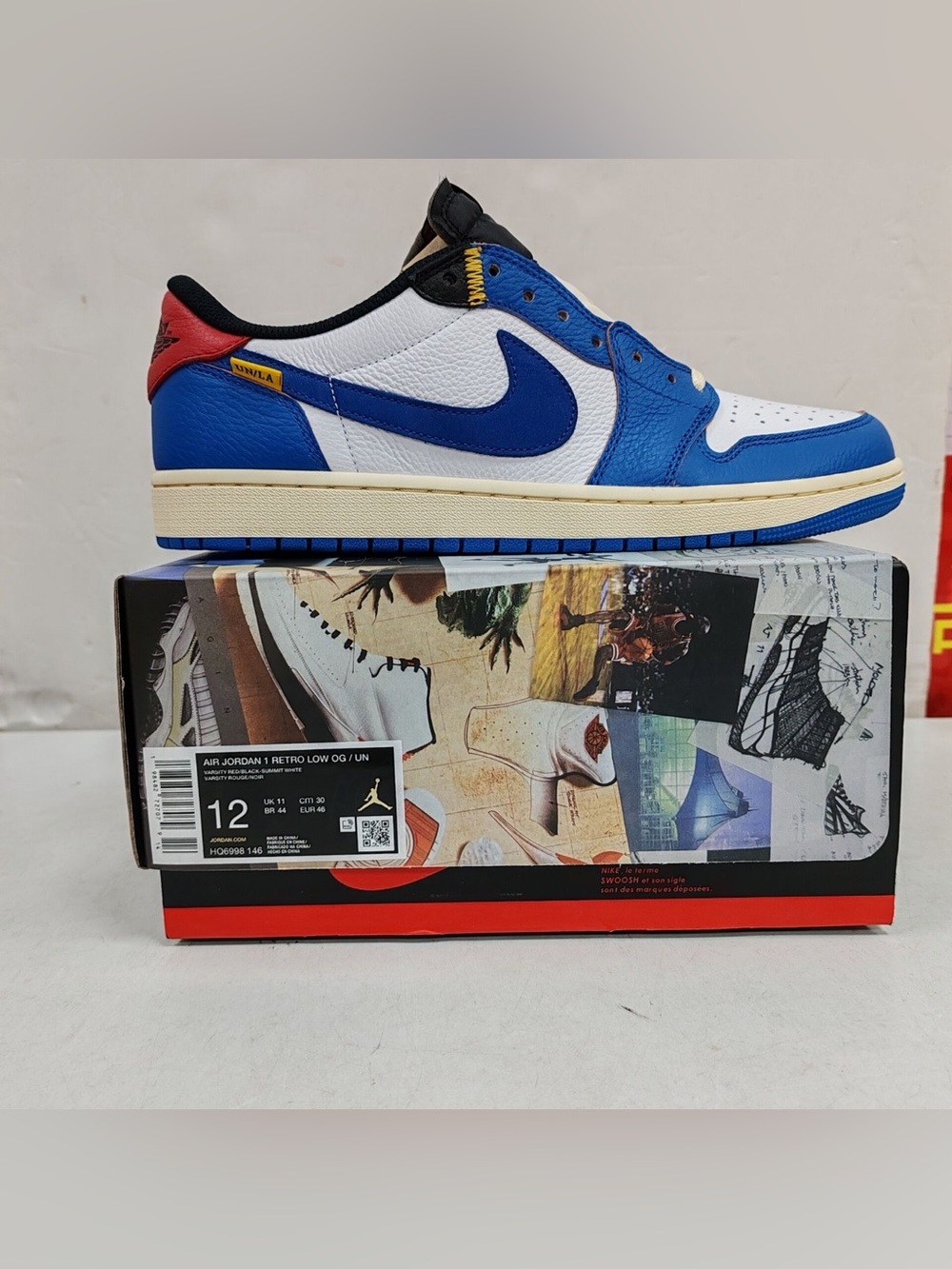 Jordan 1 Low Union Storm Blue Sz 12